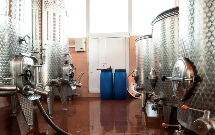 cómo es un depósito de fermentación de vino
